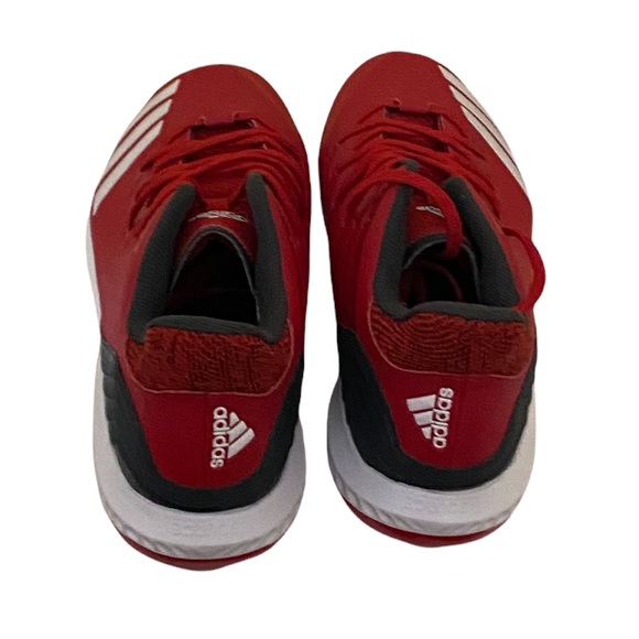 Addias Baseball Metal Cleats Mens Shoes Red and White with Black Trim US 12 1/2 - Picture 10 of 12